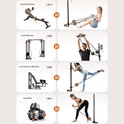 💪  Entrenador Multifuncional de Resistencia  ¡Transforma tu Entrenamiento en Casa!"