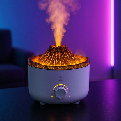 🌋 Humidificador en Forma de Volcán [Nubes Circulares]